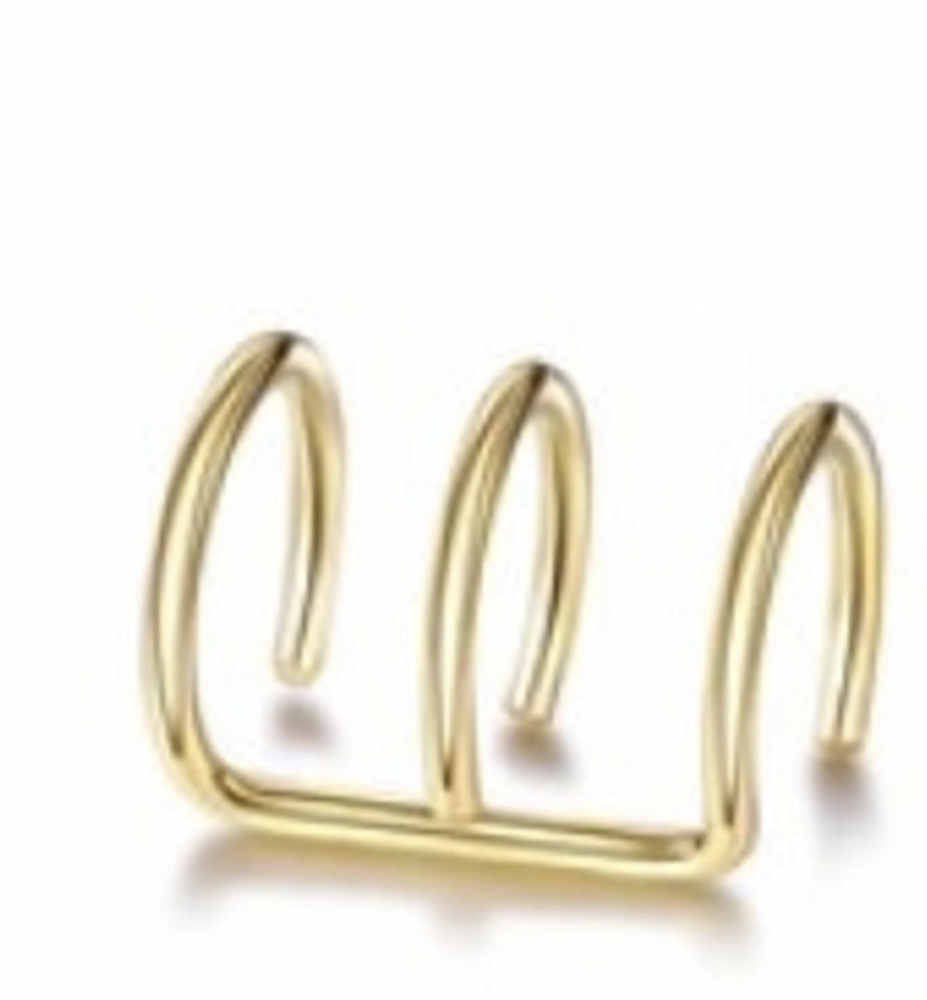 "NU TID" Ear cuff, øre cuff,  18k guld PVD