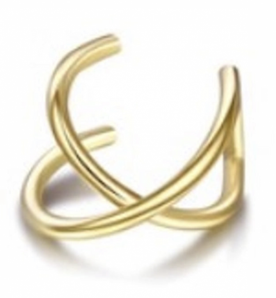 "NU TID" Ear cuff, øre cuff,  18k guld PVD