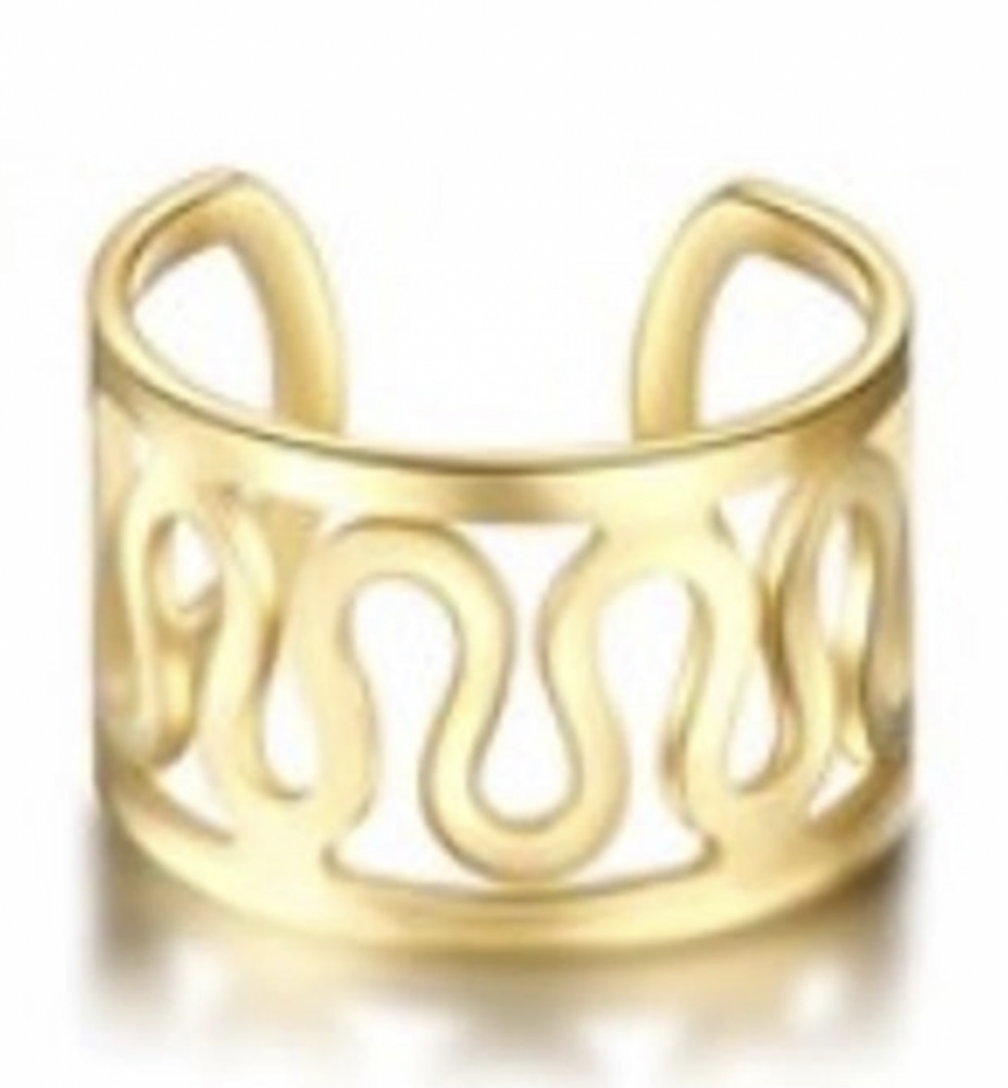 "NU TID" Ear cuff, øre cuff,  18k guld PVD