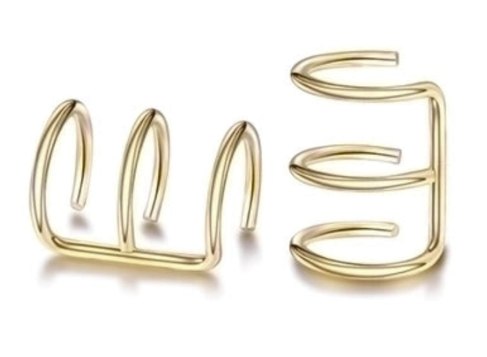 "NU TID" Ear cuff, øre cuff,  18k guld PVD