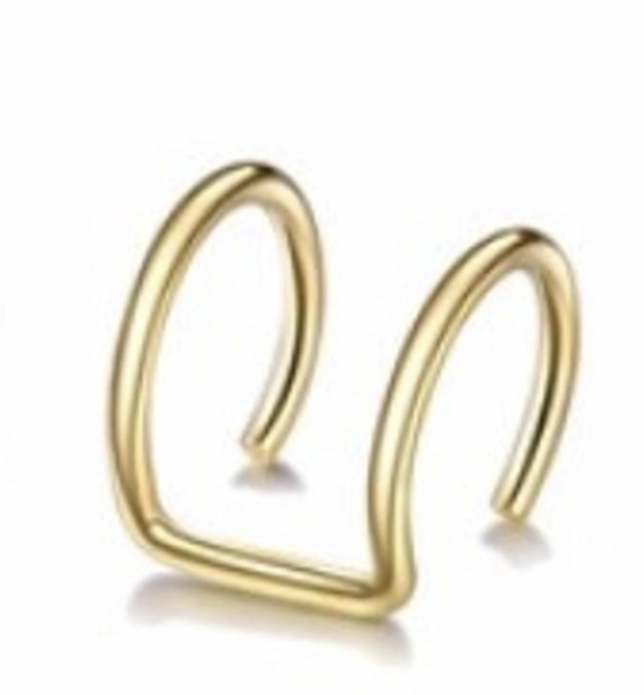 "NU TID" Ear cuff, øre cuff,  18k guld PVD