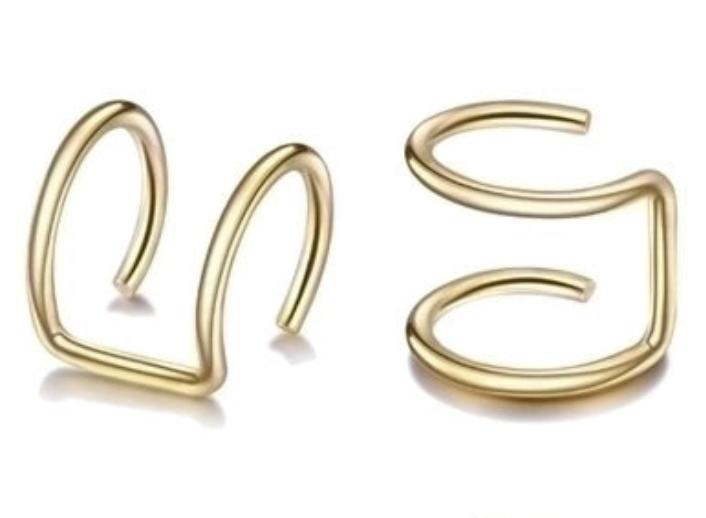 "NU TID" Ear cuff, øre cuff,  18k guld PVD