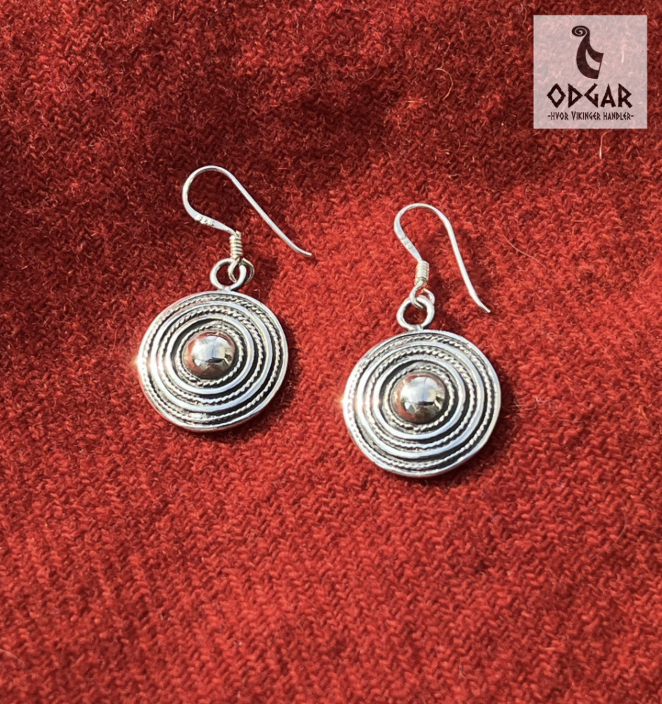 Ørehæng i sølv - vikingeskjold
