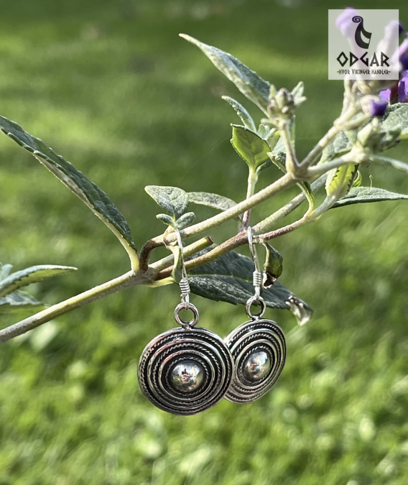 Ørehæng i sølv - vikingeskjold