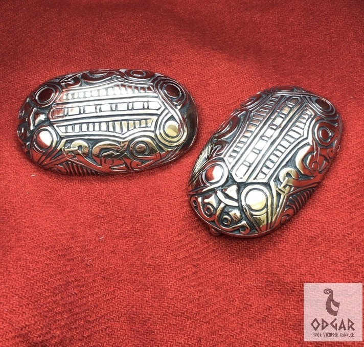 Skålspænde - fra Refsvindinge på fyn. Sæt af 2 stk i bronze