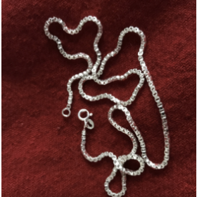 Sølvkæde. 1mm (38cm)