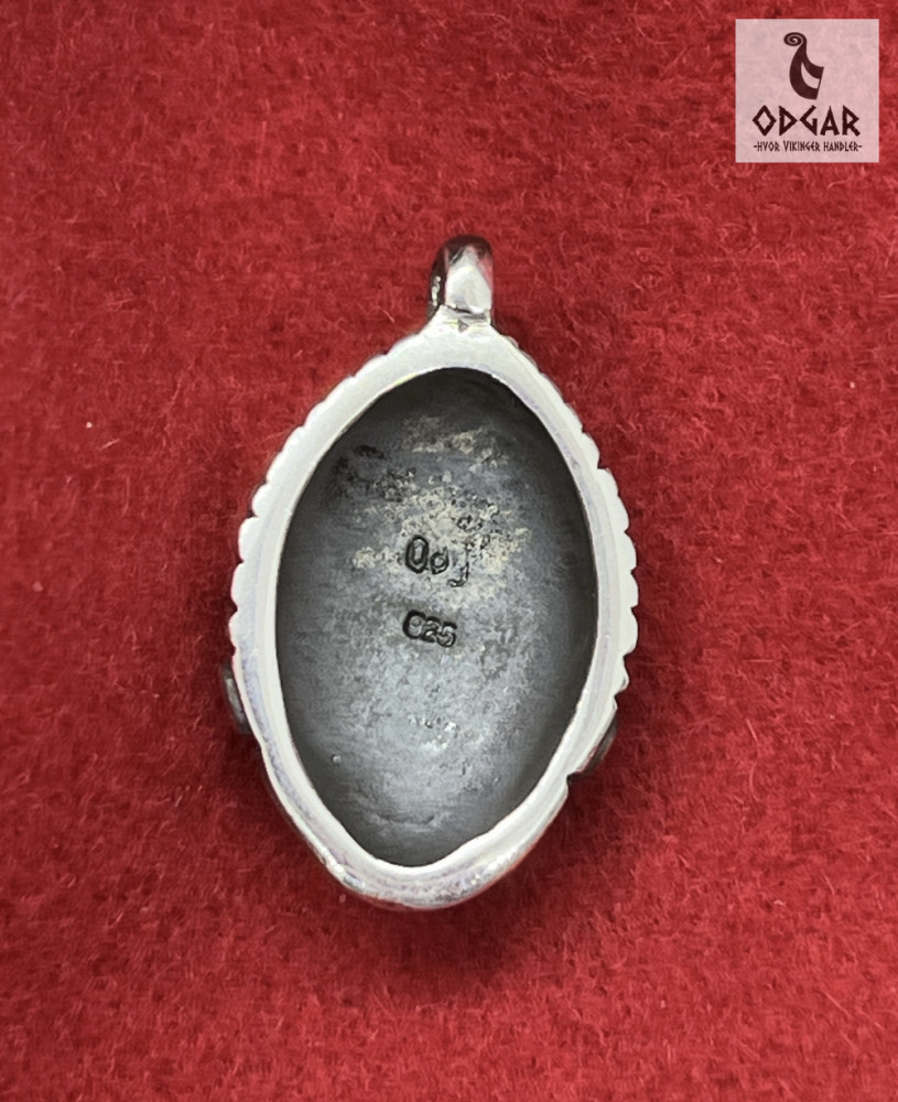 Vedhæng: Maskevedhæng i Borre-stil i Sølv