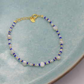 BEADSIEE Pearl Bracelet (BLÅ)