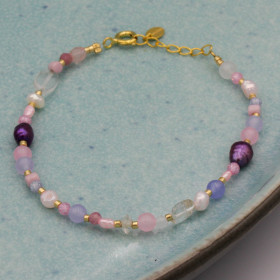 Crystal Bracelet // Light Pink