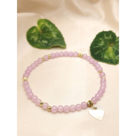 Armbånd elastik, lilla klar Mashan Jade