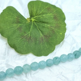 Jade, facetteret Lys blågrøn, 6mm