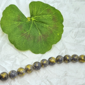 Jade, Grå-Guld, 6mm