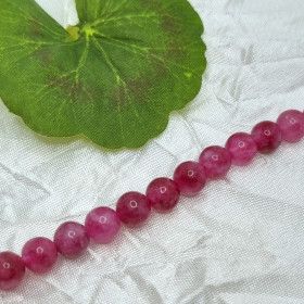 Kalcedon Kvartz, Pink, 6mm
