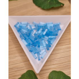 Rørperle 6mm, Baby blue, silky effect 5gr.