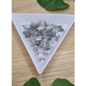Rørperle 6mm, Light grey, silky effect 5gr.