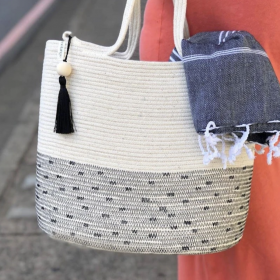Shopper bag Black Polka Dot