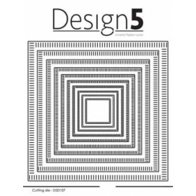 011107 Design5 dies "Square - Stripes" D5D107 15x15cm