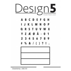 013101 Design5 clearstamp "Lightbox with Alphabet" D5C101 7x4,3cm & A: 0,5x0,4cm