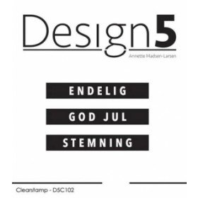 013102 Design5 clearstamp "Danske Boxord" D5C102 6,5x1cm x3