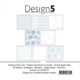 016019 Design5 Paperpad "Astrologi Call" D5P6019 200gsm - 24 ark - 15x15cm