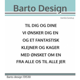 131530 Barto Design Clearstamp "Juletekster" Største: 7,6x0,6cm