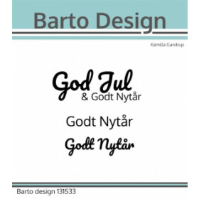131533 Barto Design Clearstamp "Godt Nytår" Største: 5,6x2,1cm