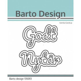 135013 Barto Design Dies "Godt Nytår" 7,2x3,8 & 5,8x4cm