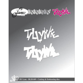 211609 BY LENE DIES "Tillykke" BLD1409 6,5x3,3cm
