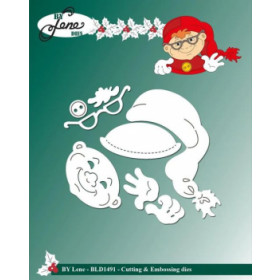 211691 BY LENE DIES "Christmas Elf" BLD1491 Samlet: 8x5,4cm