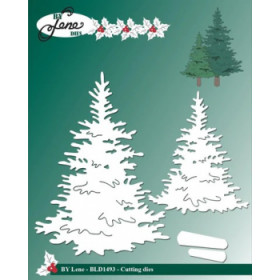 211693 BY LENE DIES "Pinetrees" BLD1493 Største: 7,3x9,8cm