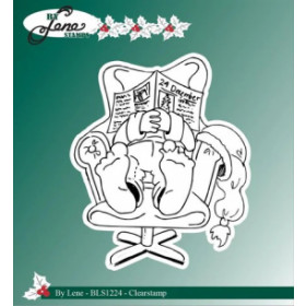 212224 BY LENE CLEARSTAMP "Sleeping Santa Claus" BLS1224 6,8x8,3cm