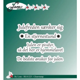 212225 BY LENE CLEARSTAMP "Danske Tekster" BLS1225 Største: 6,8x1,6cm