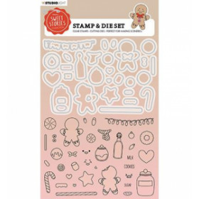 244950 Studio Light Dies & Stamps "Gingerbread" SL-SS-SCD50