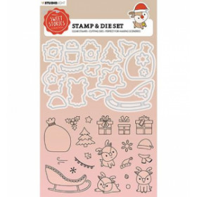 244951 Studio Light Dies & Stamps "Reindeers" SL-SS-SCD51