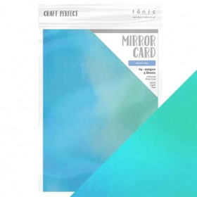 269778 Tonic/Craft Perfect - Iridescent Mirror Card "Marina Mist" A4 9778E 5 ark - 250gr