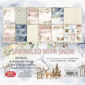 320531 Craft & You Paperpad "Sparkling with Snow" CP-SWS15 15x15cm - 24 ark