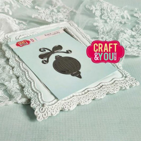 320995 CRAFT & YOU DIE "Christmas Ball with a bow" CW195 Største: 5,4x4cm