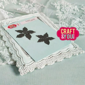 320998 CRAFT & YOU DIE "Midi Poinsettia" CW198 Største: 5x5cm