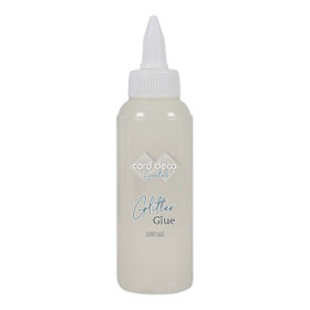 3713. Glitterlim iriserende hvid 120ml