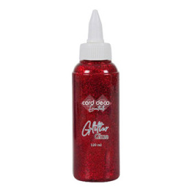 3718. Glitterlim rød 120ml