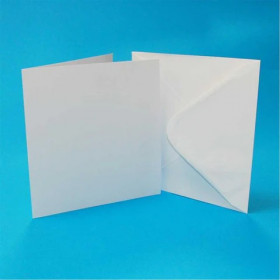 386556 Kort & Kuverter 50 stk "White" 15,2x15,2cm