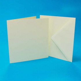 386558 Kort & Kuverter 50 stk "Ivory" 15,2x15,2cm
