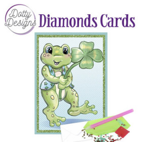 44396. Diamond Card frø med 4kløver 10x15cm