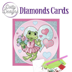 44397. Diamond Card frø med blomst 15x15cm