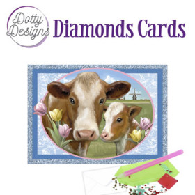 44398. Diamond Card køer 10x15cm