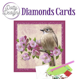 44399. Diamond Card fugl 15x15cm