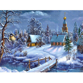 45021. Diamond painting snelandskab 30x40cm