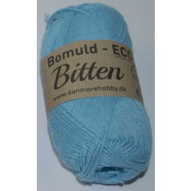 5-15. Garn Bitten bomuld Eco Lys turkis