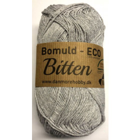 5-20. Garn Bitten bomuld Eco Lys gråmeleret