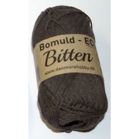 5-25. Garn Bitten bomuld Eco Mørkebrun 25